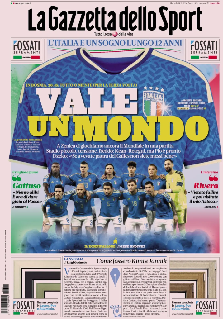 Le prime pagine dei principali quotidiani sportivi – 31 marzo 2026 28 image 31
