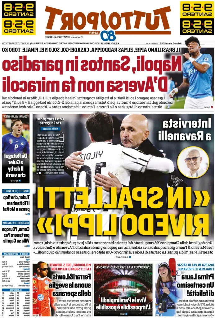 Le prime pagine dei principali quotidiani sportivi – 7 marzo 2026 27 tuttosport 020802zk8be19