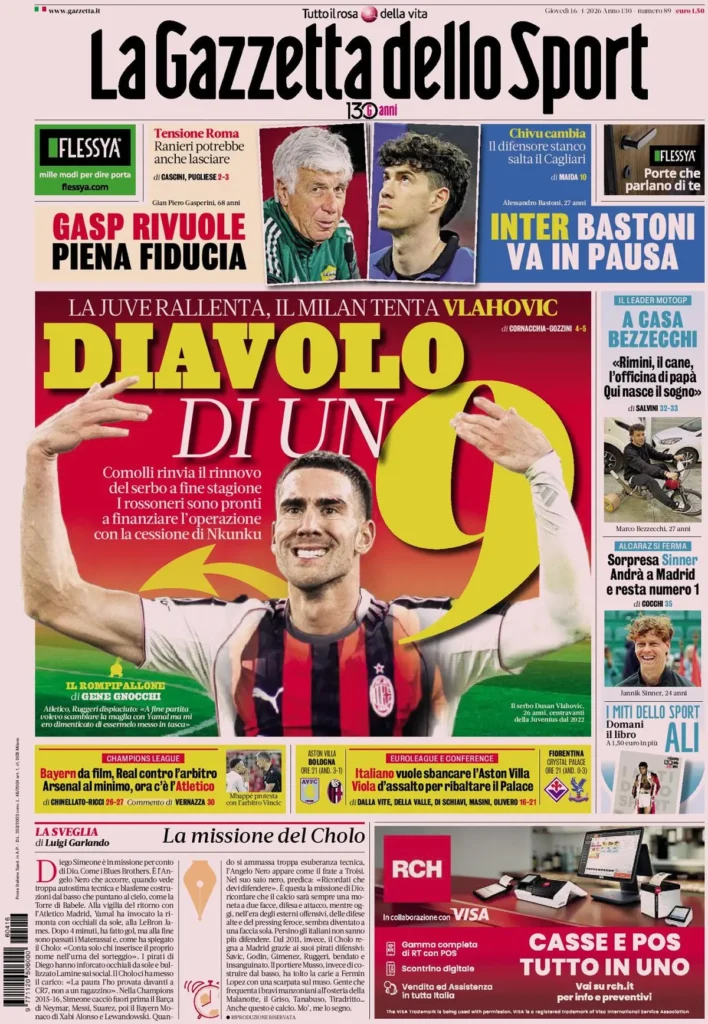 Le prime pagine dei principali quotidiani sportivi – 16 aprile 29 129669