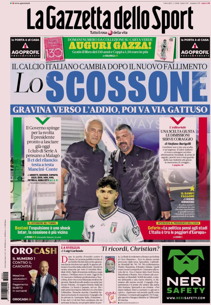 Le prime pagine dei principali quotidiani sportivi – 2 aprile 2026 28 image 1