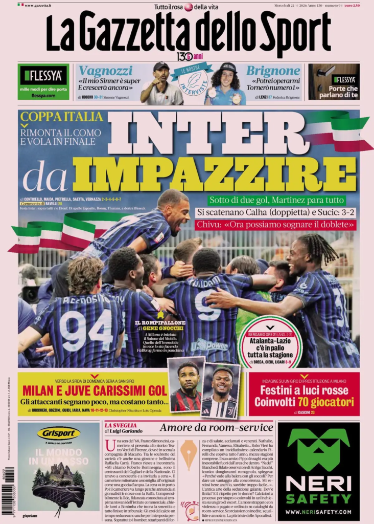 Le prime pagine dei principali quotidiani sportivi – 22 aprile 2026 27 image 16