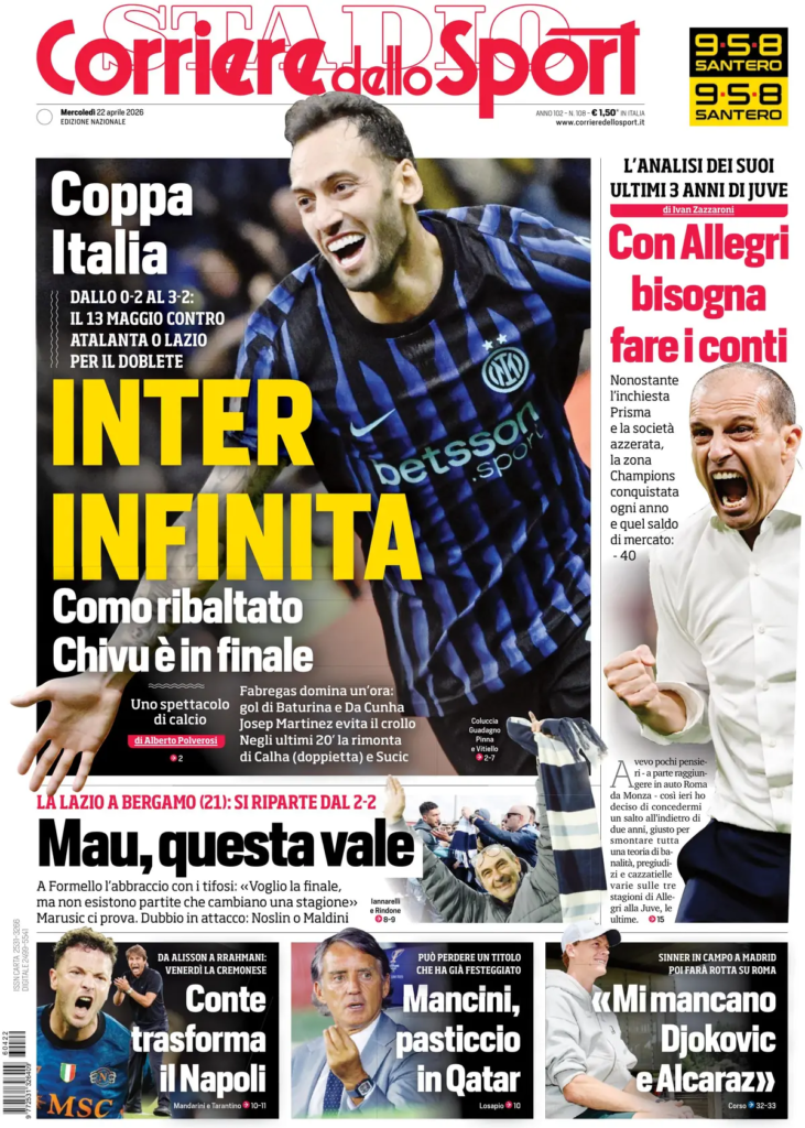 Le prime pagine dei principali quotidiani sportivi – 22 aprile 2026 28 image 17