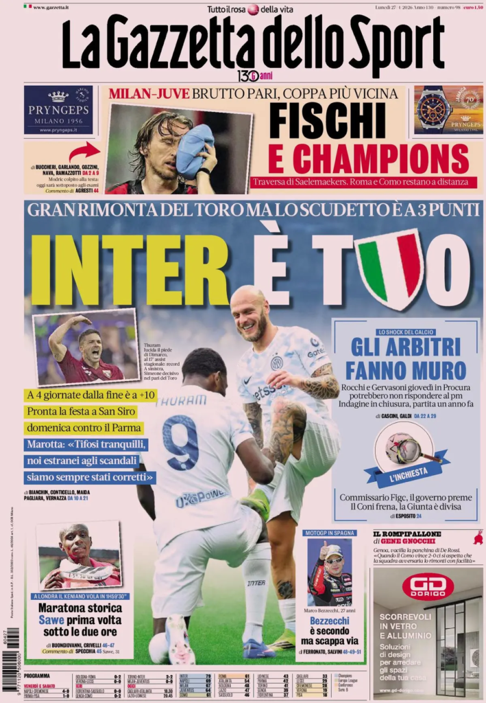 Rassegna stampa Sampdoria: prime pagine quotidiani sportivi - 27 aprile 2026 27 image 19