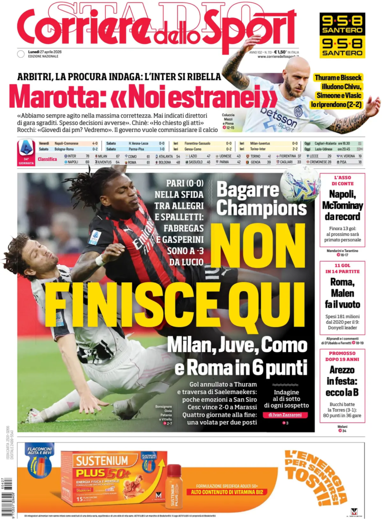 Rassegna stampa Sampdoria: prime pagine quotidiani sportivi - 27 aprile 2026 28 image 20