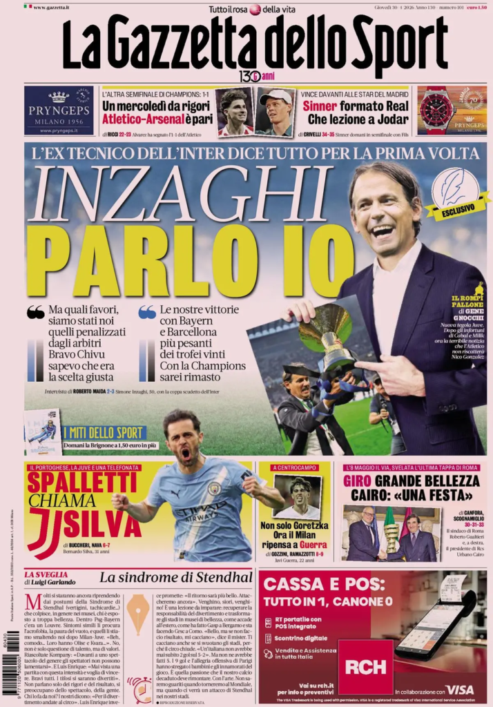Le prime pagine dei principali quotidiani sportivi – 30 aprile 27 image 22