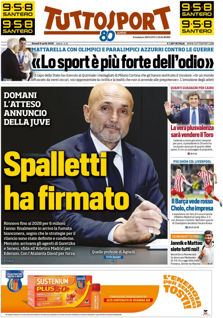Le prime pagine dei principali quotidiani sportivi – 9 aprile 2026 28 image 7