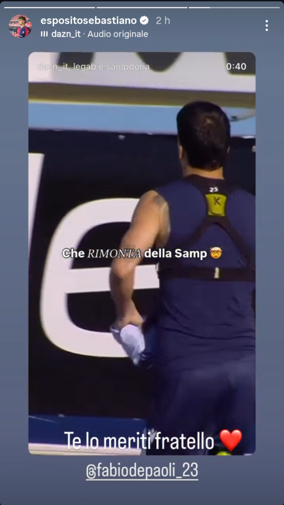 Esposito esulta per la Samp: il messaggio social dopo il gol di Depaoli contro il Pescara - FOTO 27 image 9