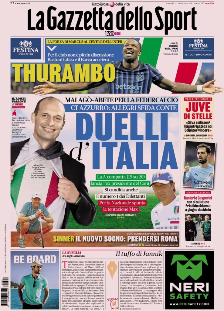 Rassegna stampa Sampdoria: prime pagine quotidiani sportivi - 14 aprile 2026 29 la gazzetta dello sport 033302ualaqt9
