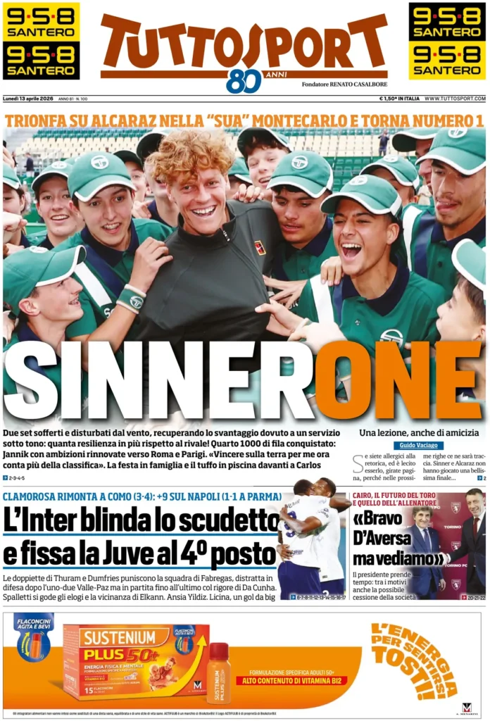 Le prime pagine dei principali quotidiani sportivi – 13 aprile 2026 27 tuttosport 021059r8iaexx