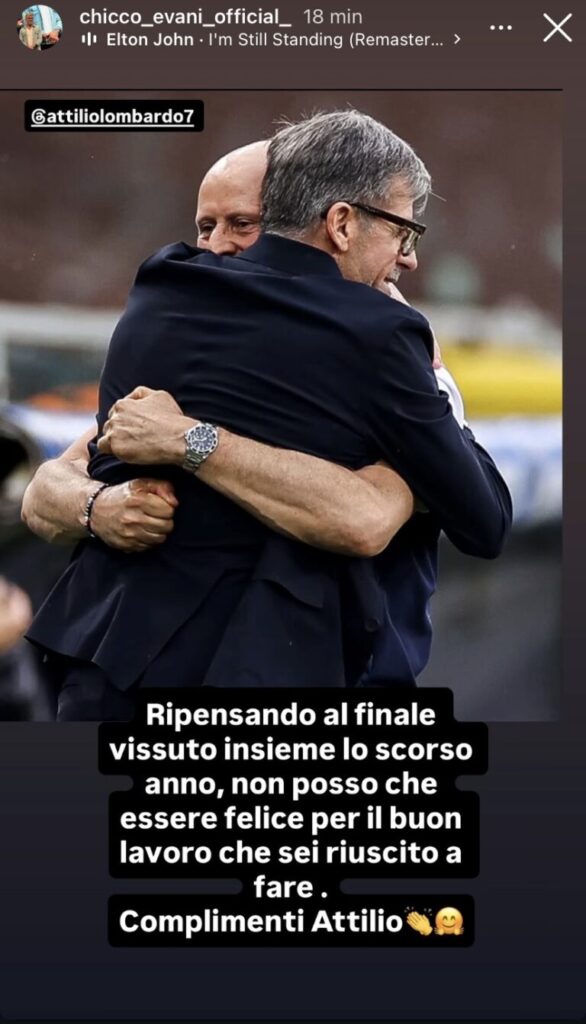 Evani: «Ripensando allo scorso anno, non posso che essere felice per il buon lavoro che sei riuscito a fare Attilio!» 27 Evani 1