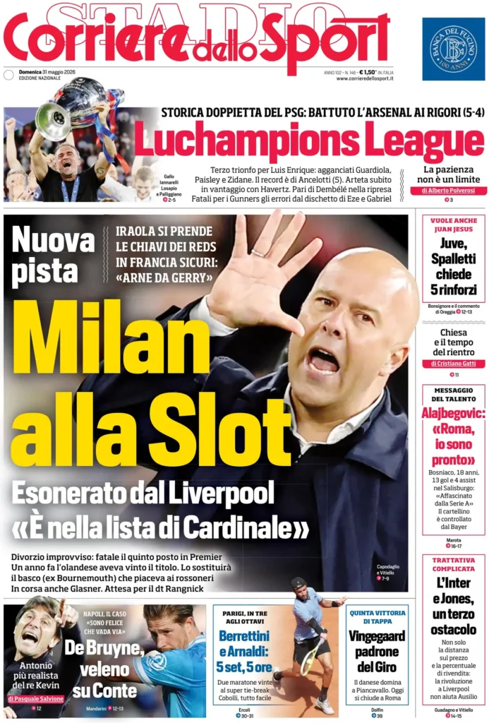 Rassegna stampa Sampdoria: prime pagine quotidiani sportivi - 31 maggio 2026 28 corriere dello sport 0203075vh4q1d