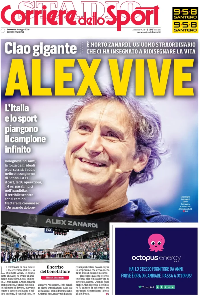 Le prime pagine dei principali quotidiani sportivi – 3 maggio 28 corriere dello sport 020307a8y29gj