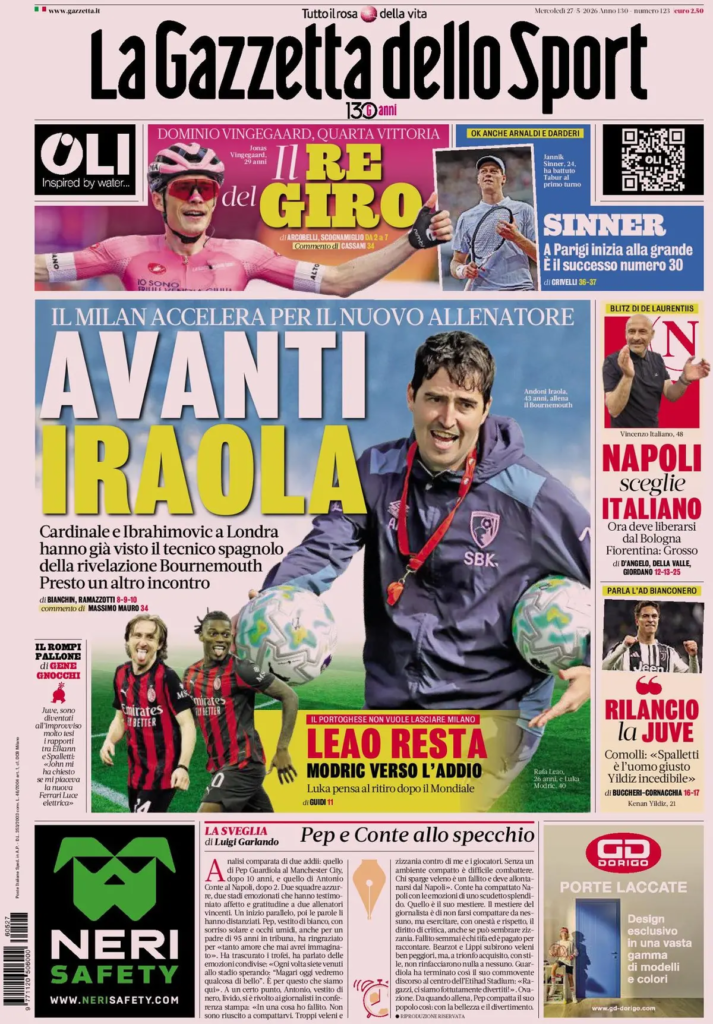 Le prime pagine dei principali quotidiani sportivi – 27 maggio 27 image 23