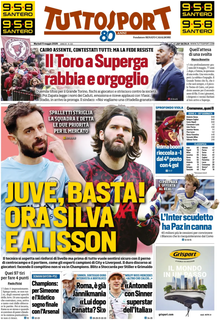 Le prime pagine dei principali quotidiani sportivi – 5 maggio 29 image 3