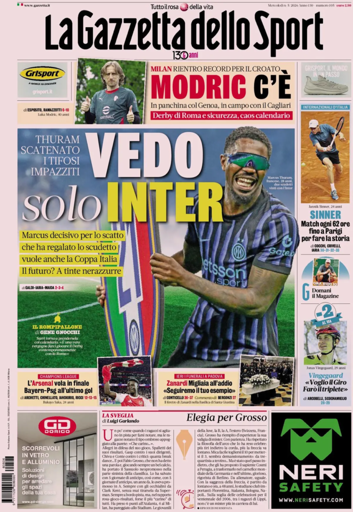 Le prime pagine dei principali quotidiani sportivi – 6 maggio 27 image 4