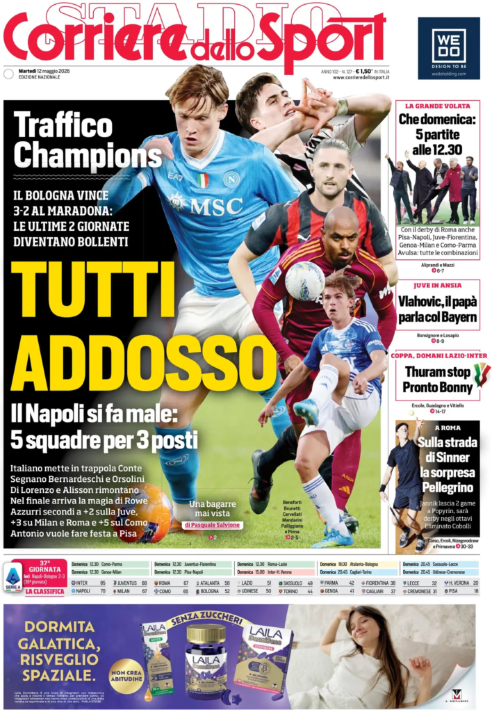 Le prime pagine dei principali quotidiani sportivi – 12 marzo 28 image 8