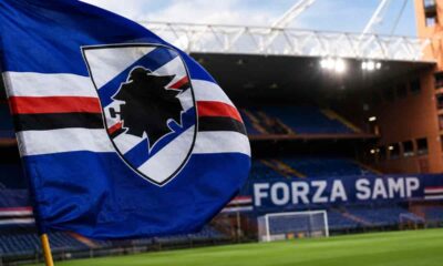 Bandiera Sampdoria a Marassi