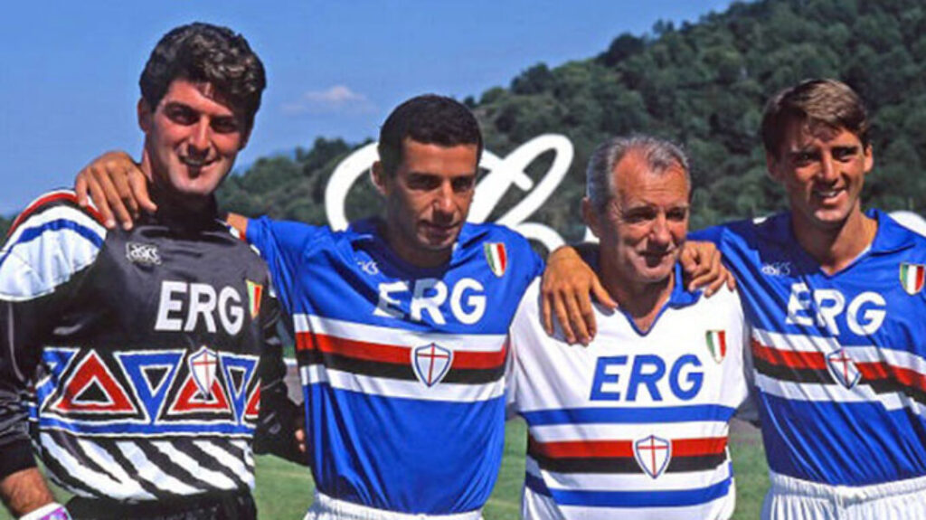 Mancini ricorda Boskov: «In quegli anni ci ha fatto pensare che potessimo diventare il Real Madrid!» 1 Mancini Vialli Pagliuca Boskov