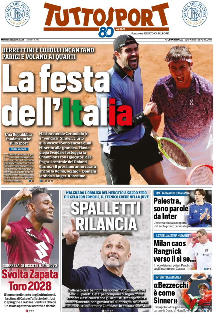 Rassegna stampa Sampdoria: prime pagine quotidiani sportivi - 2° giugno 2026 27 image 1