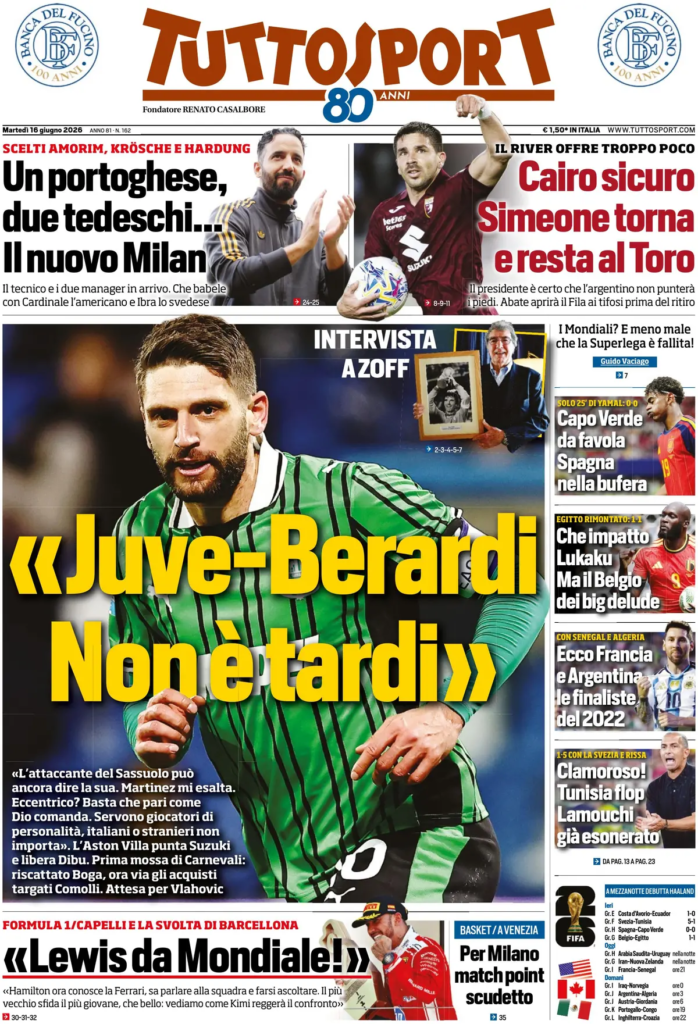 Le prime pagine dei principali quotidiani sportivi – 16 giugno 29 image 19