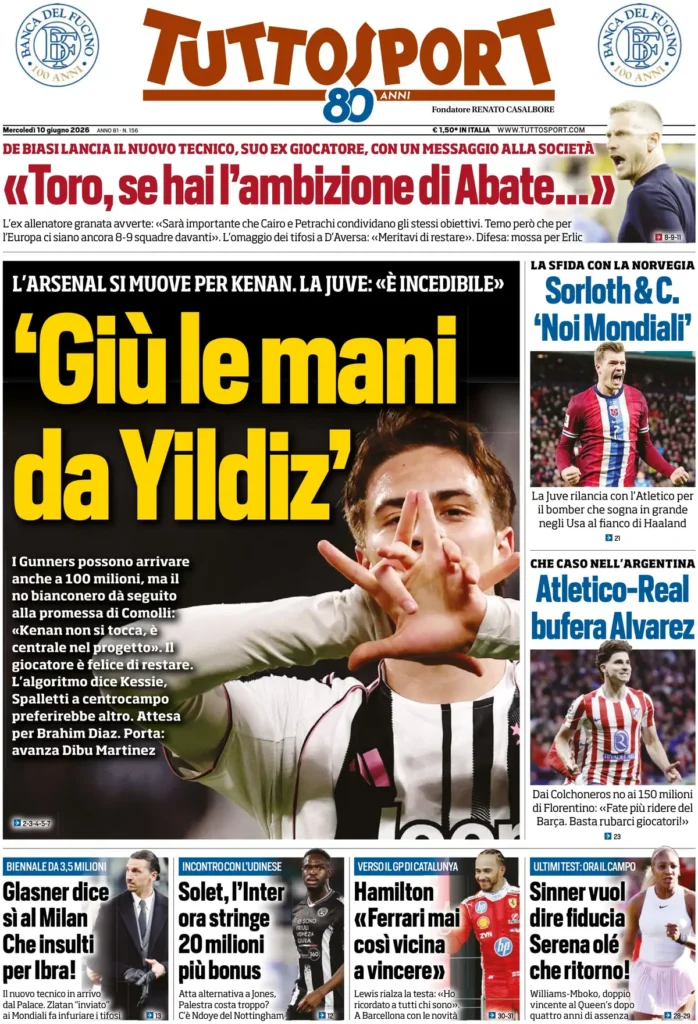 Rassegna stampa Sampdoria: prime pagine quotidiani sportivi - 10 giugno 2026 27 tuttosport 0203020py7i45