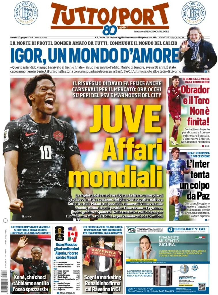 Le prime pagine dei principali quotidiani sportivi – 20 giugno 29 tuttosport 022555wzb9j3n