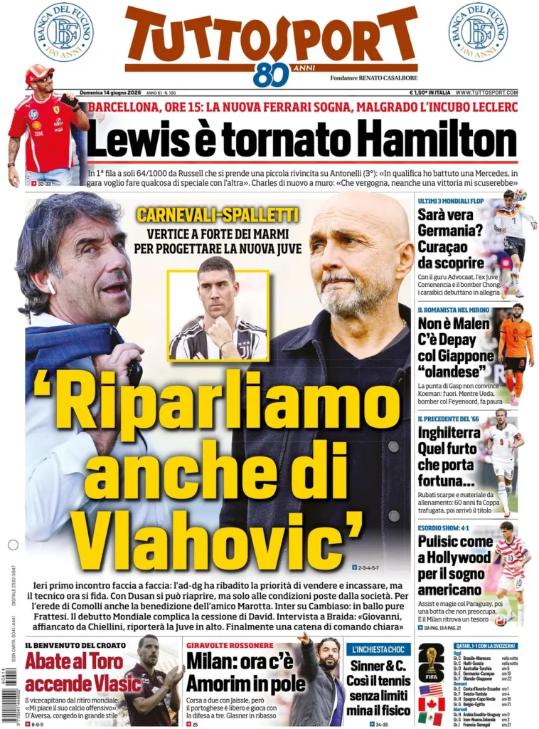Rassegna stampa Sampdoria: prime pagine quotidiani sportivi - 14 giugno 2026 27 tuttosport 033414vk5wmsv