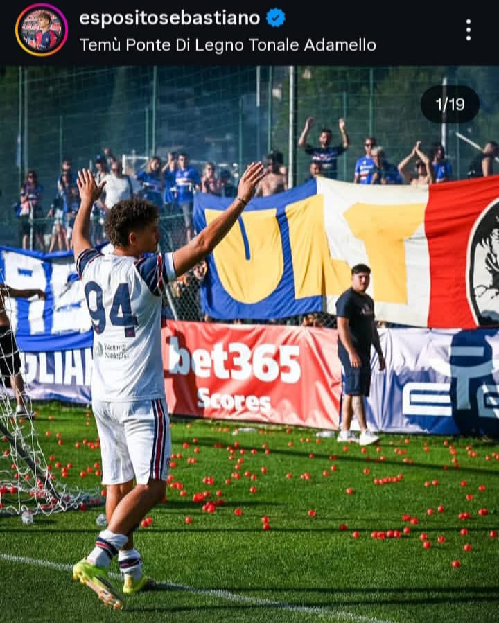 Esposito, messaggio d’amore alla Sampdoria dopo l’amichevole: «Siamo stati avversari solo per 90 minuti» - FOTO 27 esposamp