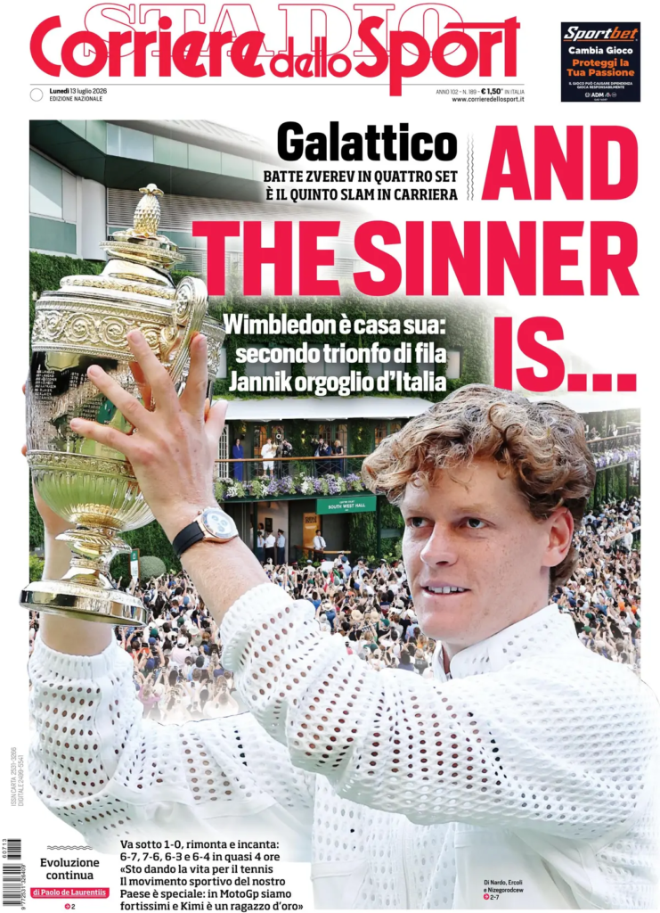 Le prime pagine dei principali quotidiani sportivi – 13 luglio 28 image 12