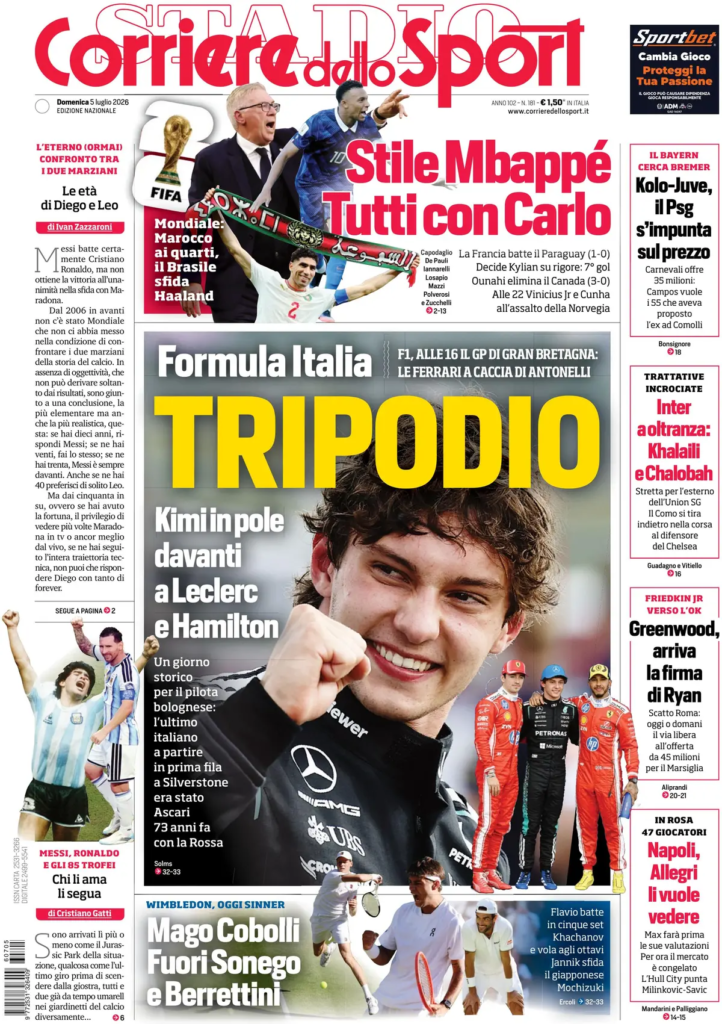 Le prime pagine dei principali quotidiani sportivi – 5 luglio 28 image 2