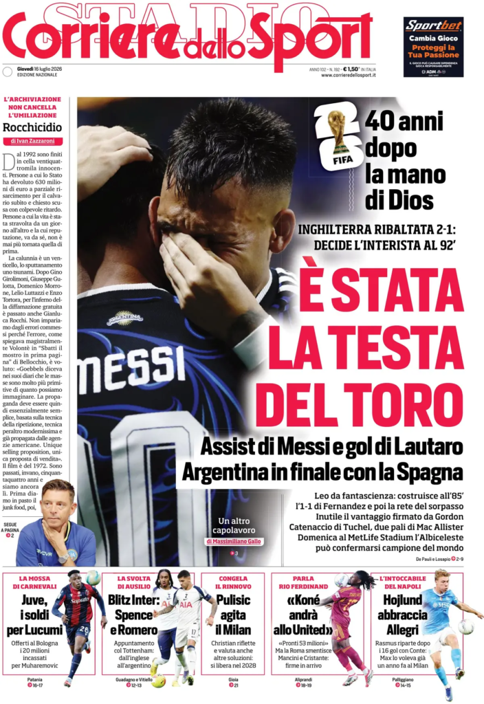 Le prime pagine dei principali quotidiani sportivi – 16 luglio 28 image 22