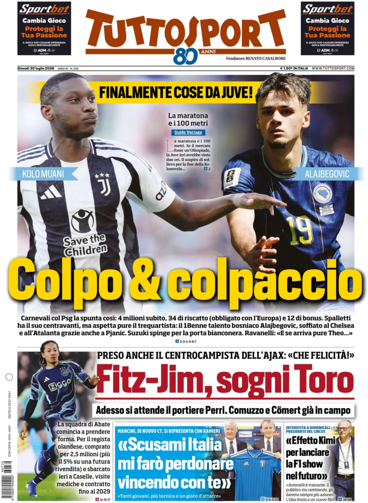 Le prime pagine dei principali quotidiani sportivi – 30 luglio 29 image 38