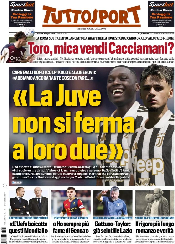 Le prime pagine dei principali quotidiani sportivi – 31 luglio 29 image 42