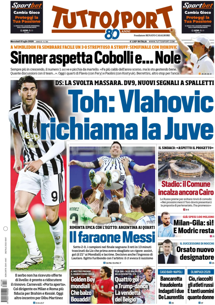 Le prime pagine dei principali quotidiani sportivi – 8 luglio 29 image 6