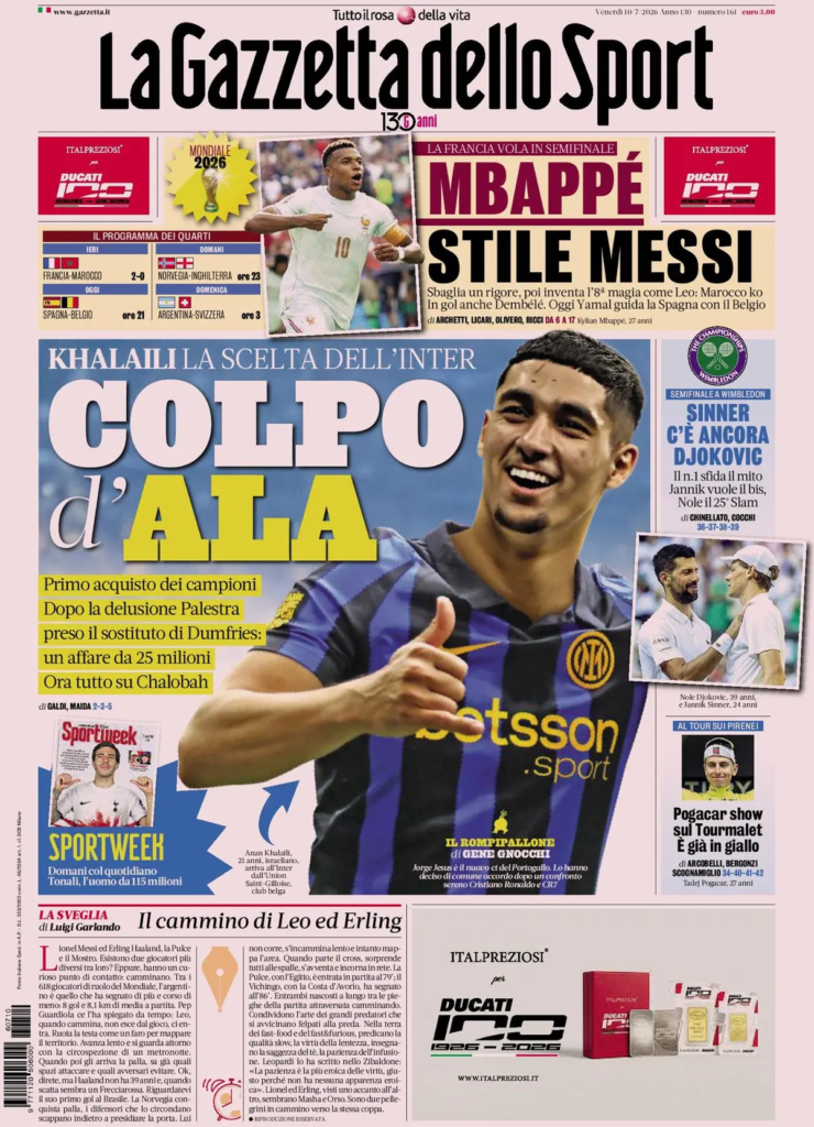 Le prime pagine dei principali quotidiani sportivi – 10 luglio 27 image 7