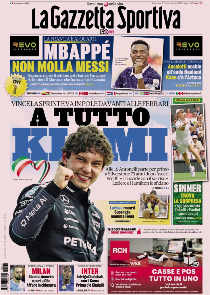 Le prime pagine dei principali quotidiani sportivi – 5 luglio 27 image