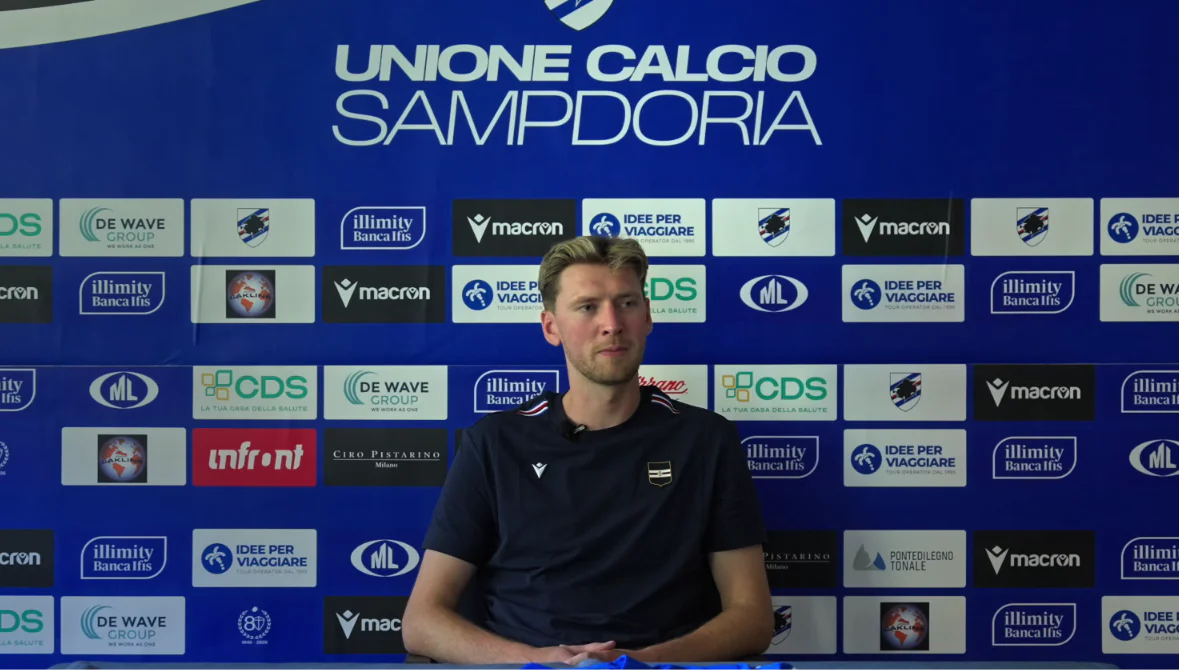 Sampdoria, Lauritsen ai box: l'attaccante salta il Cesena ma punta il rientro contro la Juve Stabia 26 Lauritsen