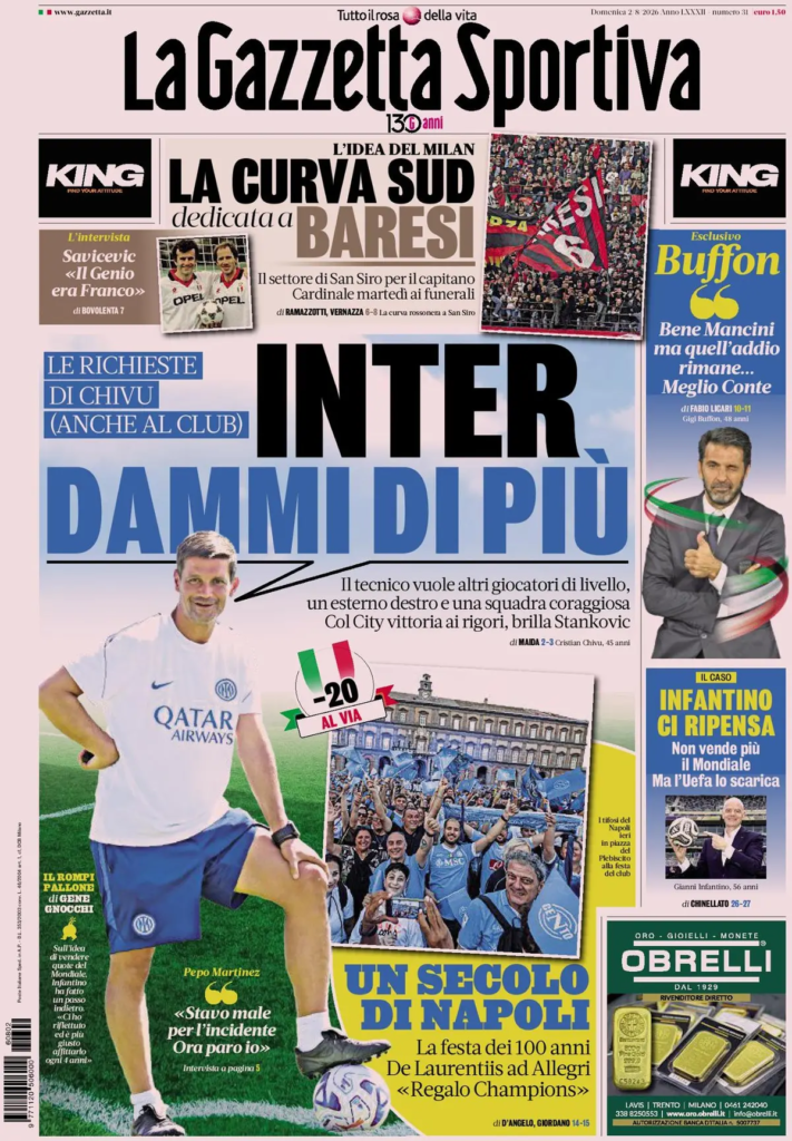 Rassegna stampa Sampdoria: prime pagine quotidiani sportivi - 2° agosto 2026 27 image 1