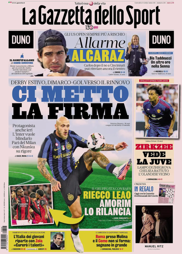 Rassegna stampa Sampdoria: prime pagine quotidiani sportivi - 6° agosto 2026 28 image 11