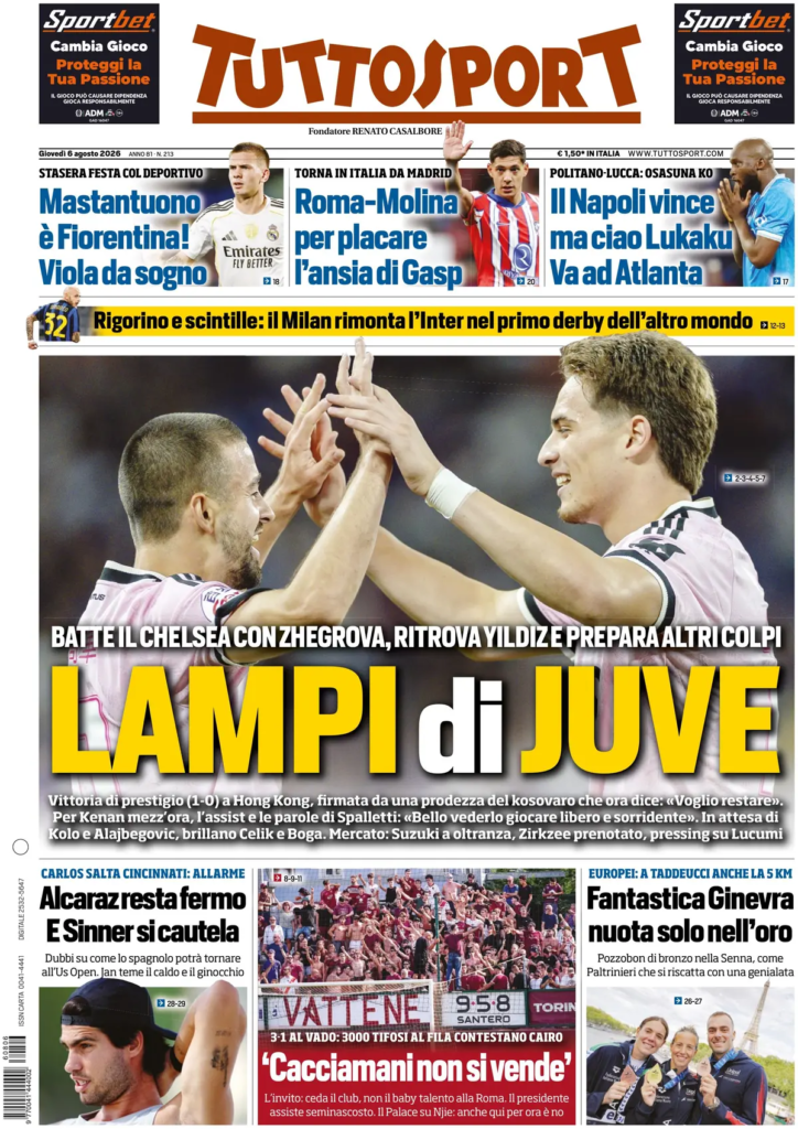 Rassegna stampa Sampdoria: prime pagine quotidiani sportivi - 6° agosto 2026 29 image 13