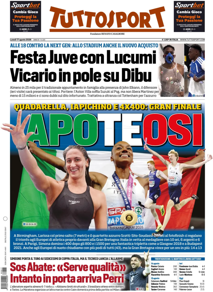 Rassegna stampa Sampdoria: prime pagine quotidiani sportivi - 17 agosto 2026 29 image 29