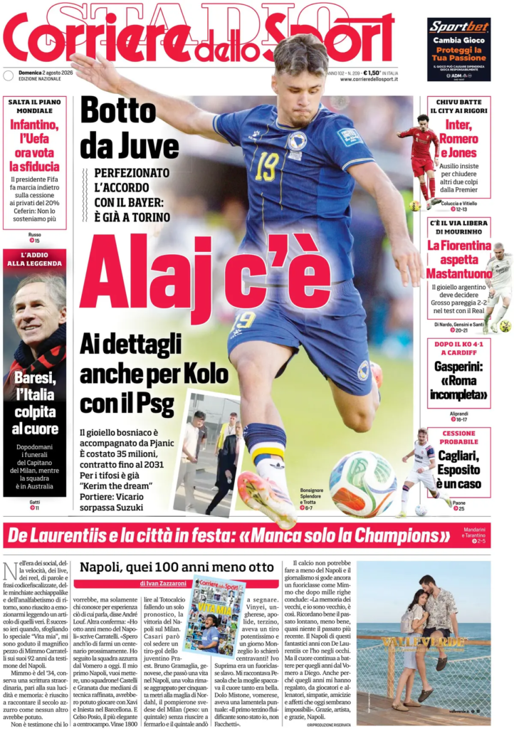 Rassegna stampa Sampdoria: prime pagine quotidiani sportivi - 2° agosto 2026 28 image 3