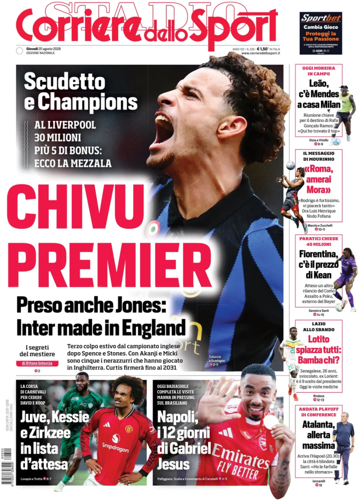 Rassegna stampa Sampdoria: prime pagine quotidiani sportivi - 20 agosto 2026 28 image 32