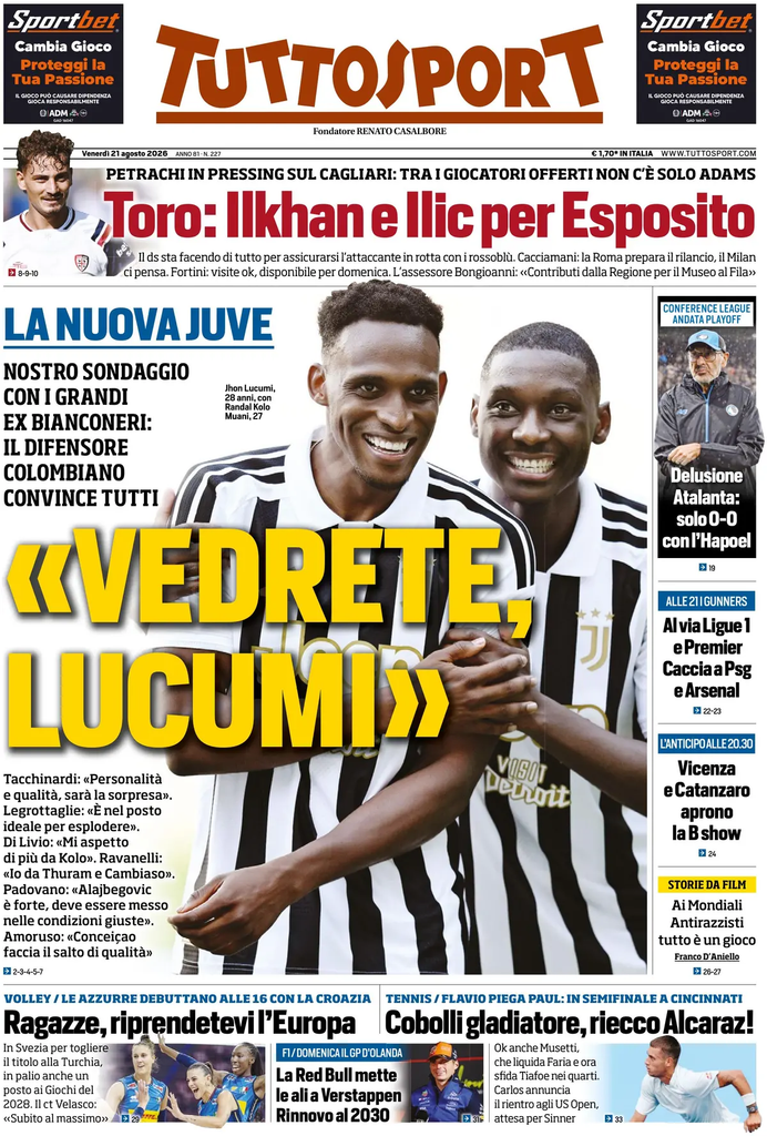 Rassegna stampa Sampdoria: prime pagine quotidiani sportivi - 21 agosto 2026 29 image 38