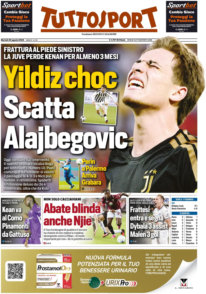 Le prime pagine dei principali quotidiani sportivi – 25 agosto 29 image 44