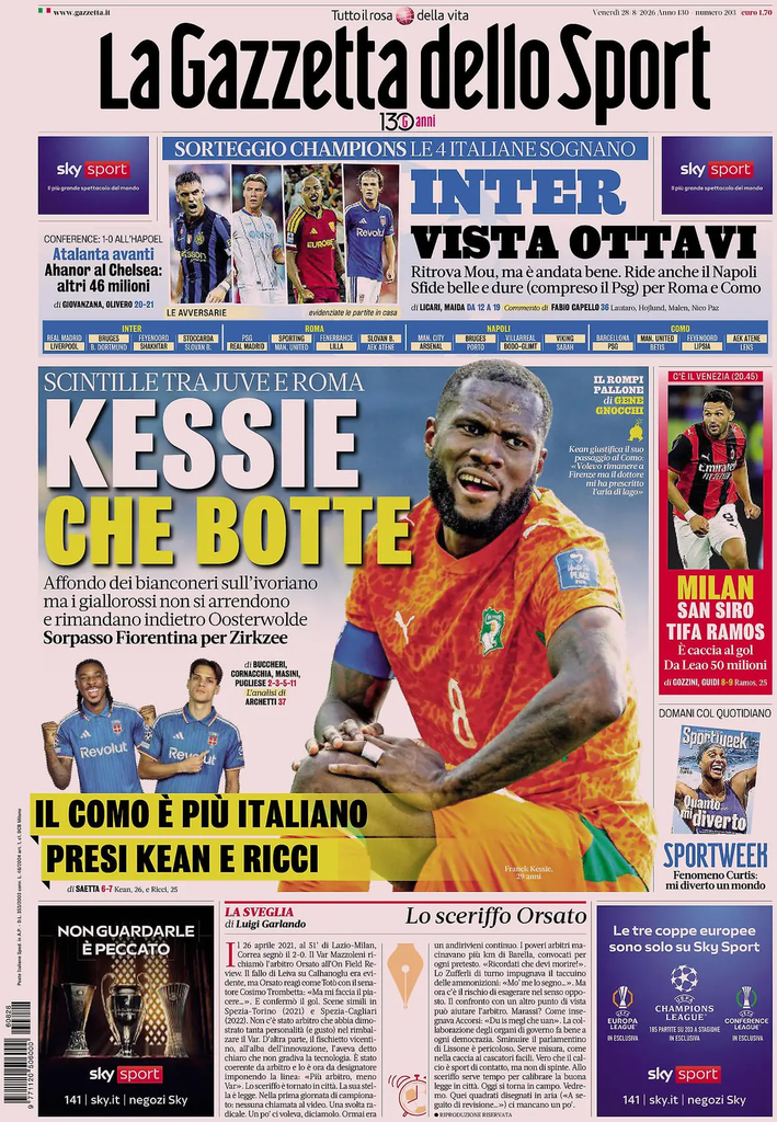 Le prime pagine dei principali quotidiani sportivi – 28 agosto 27 image 45