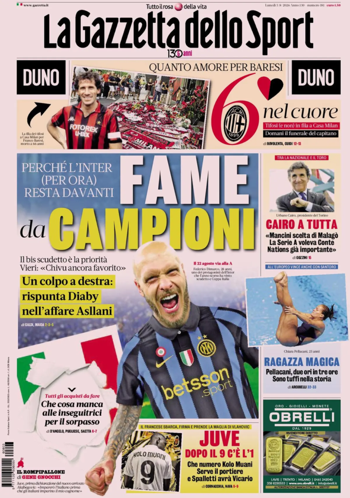 Rassegna stampa Sampdoria: prime pagine quotidiani sportivi - 3° agosto 2026 27 image 6
