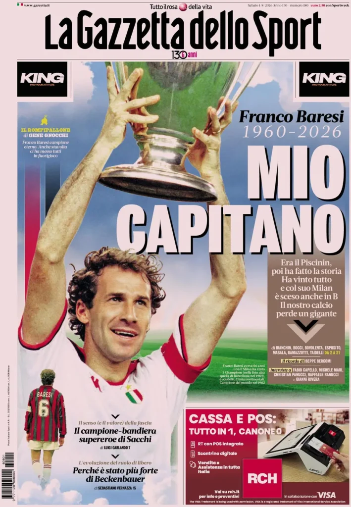 Rassegna stampa Sampdoria: prime pagine quotidiani sportivi - 1° agosto 2026 29 la gazzetta dello sport 033629dup4x5c