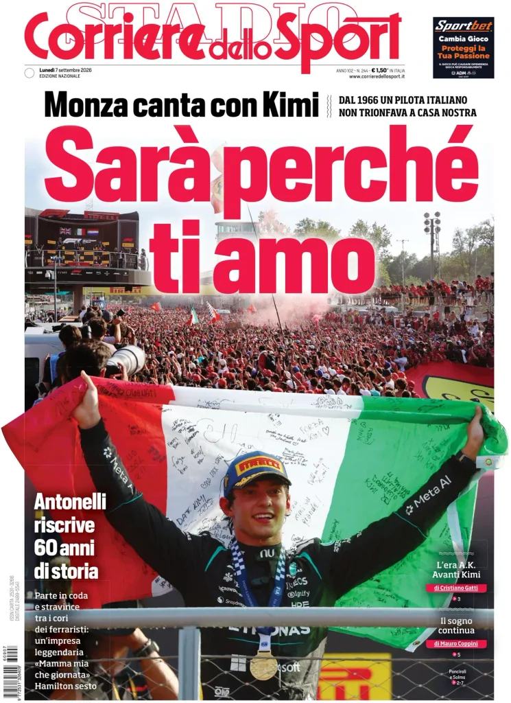 Rassegna stampa Sampdoria: prime pagine quotidiani sportivi - 7 settembre 2026 28 corriere dello sport 021302ptoeynm