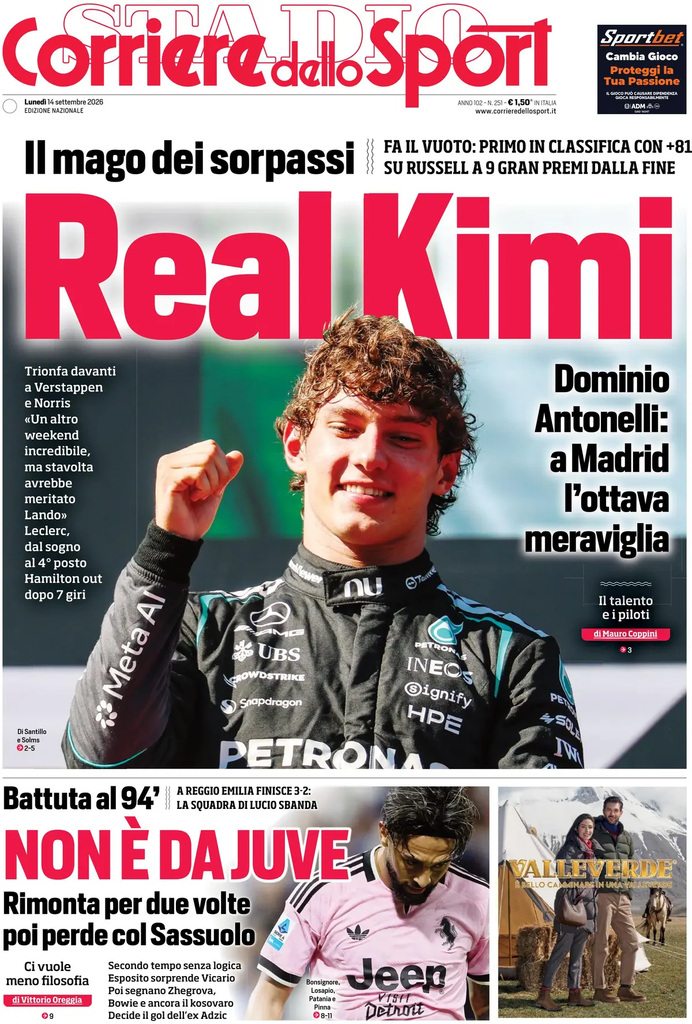 Le prime pagine dei principali quotidiani sportivi – 14 settembre 3 image 17